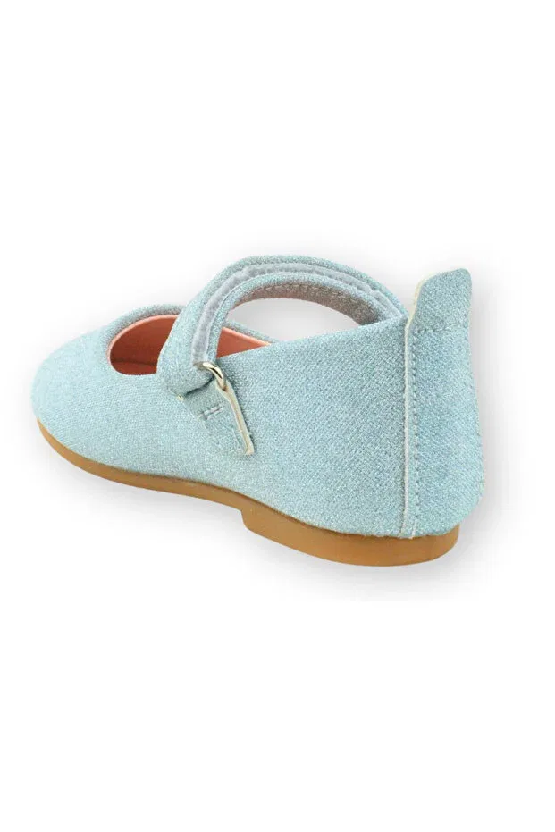 Детские балетки для девочек с липучкой Nubebe, Blue — фото 3