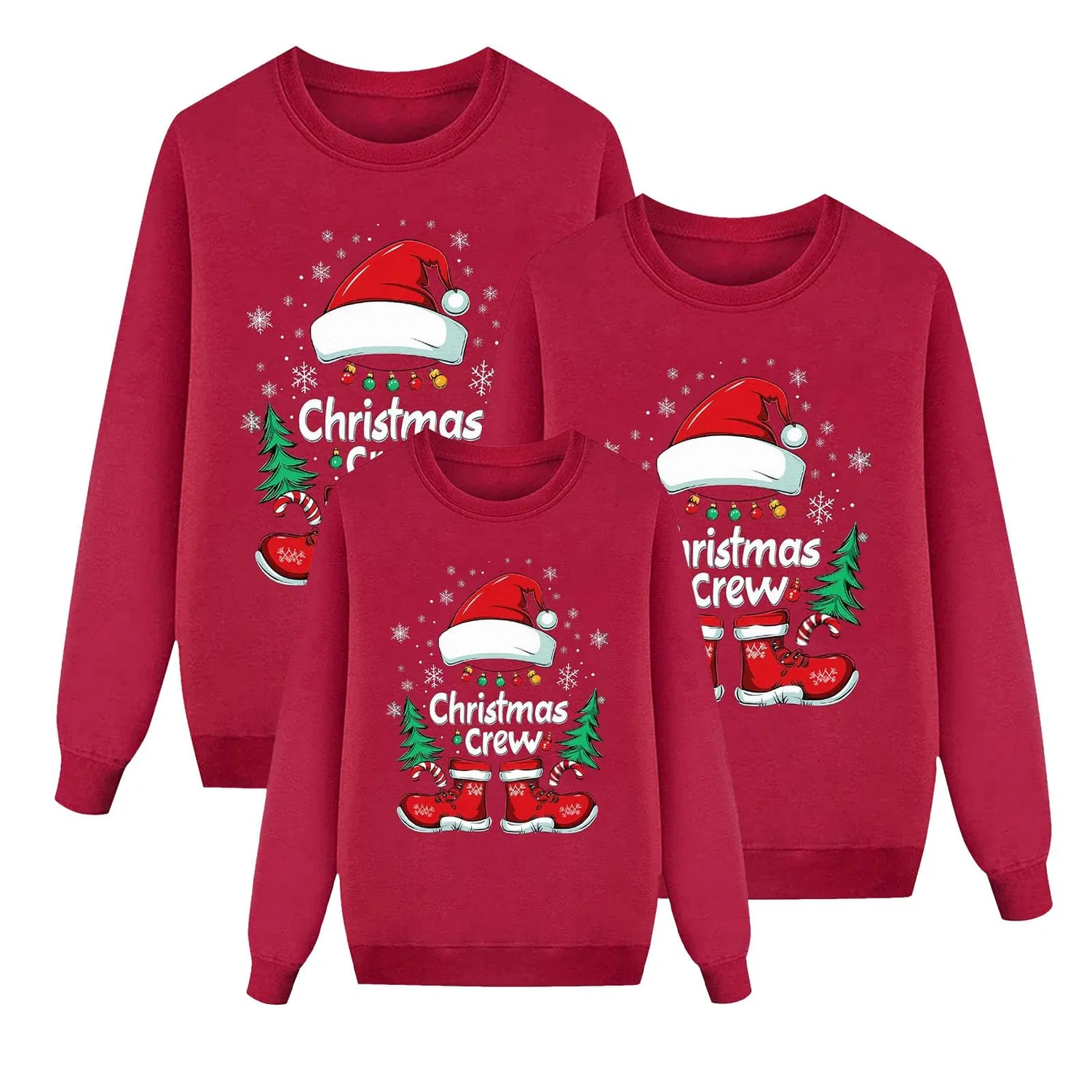 Женский свитшот с длинным рукавом с принтом оленя Family Christmas Sweater, 0410