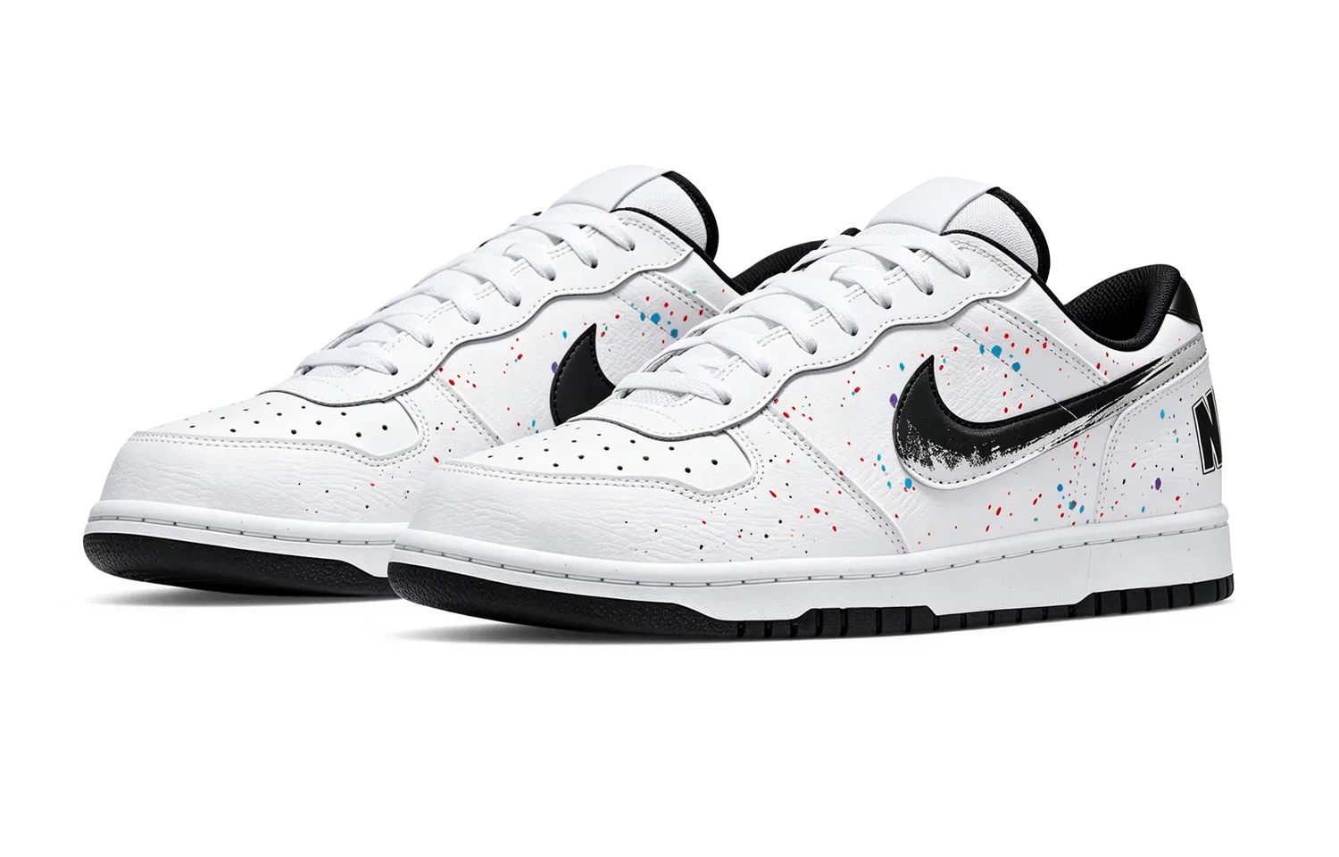 Детские скейтборд-кроссовки с принтом Ink Splatter Nike, Dazzling Color — фото 4