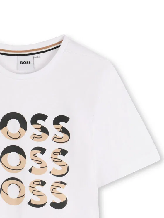 Футболка regular fit Boss, белый — фото 3