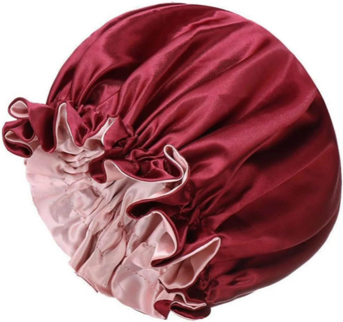 Шапочка для душа из сатина, 7LiuYueFei6, 2 шт, burgundy