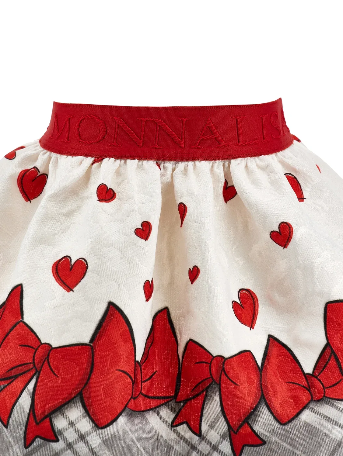 Юбка А-силуэта Monnalisa, White/Red — фото 3