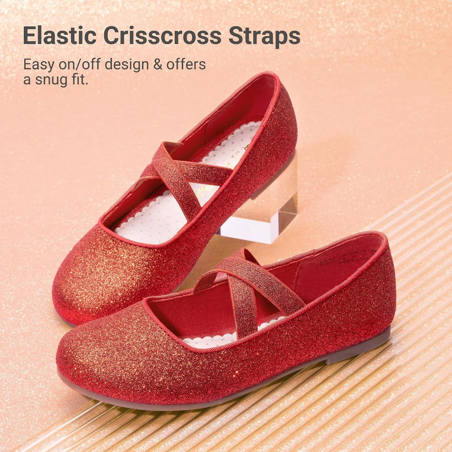 Детские балетки Мэри Джейн для девочек Dream Pairs, Red — фото 4