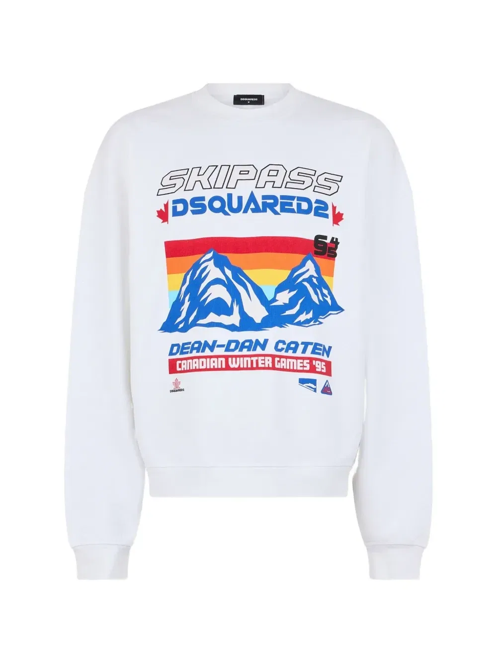 Толстовка Ski Pass с графичным принтом DSQUARED2, белый