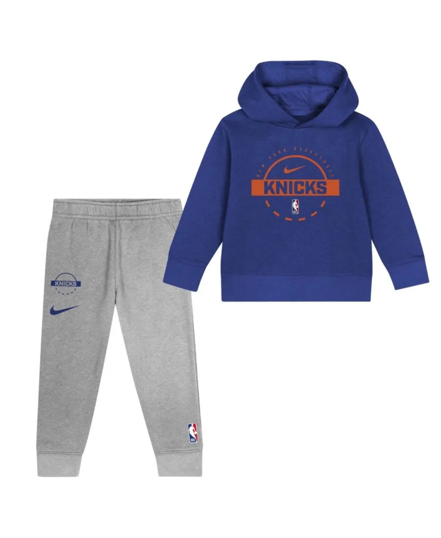 Комплект из худи и спортивных брюк с принтом New York Knicks Nike, Blue
