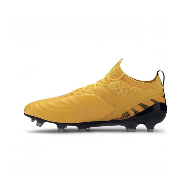 Мужские желтые футбольные бутсы 20 1 fg/ag Puma, желтый — фото 2