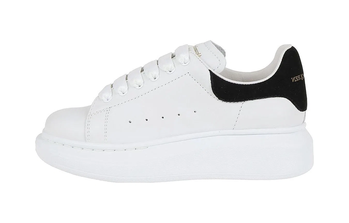 Детские кроссовки для скейтбординга с широким профилем Alexander McQueen Oversized Sneaker, Black White
