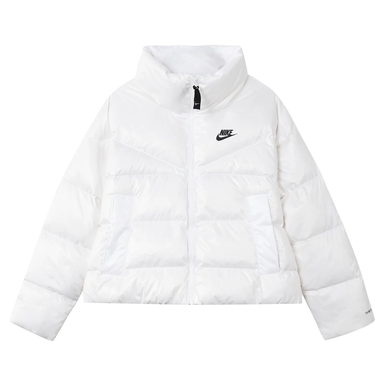 

Пуховик Nike Solid Color Straight Long Sleeves, белый
