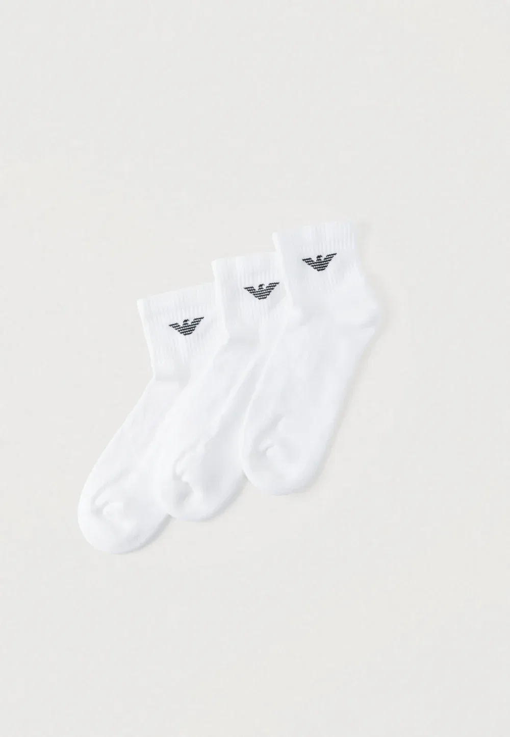 Комплект из 3 коротких носков Emporio Armani, White