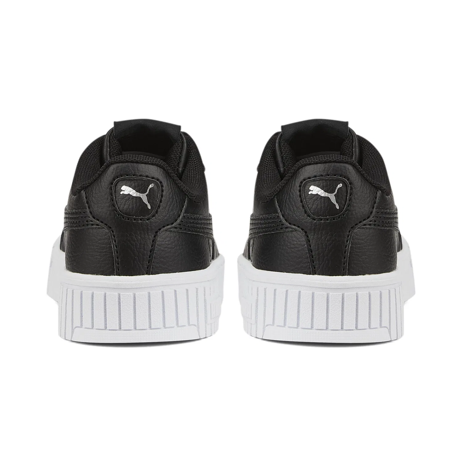 Детские кроссовки с платформой Carina 2.0 Puma, Schwarz Silber Grau — фото 2