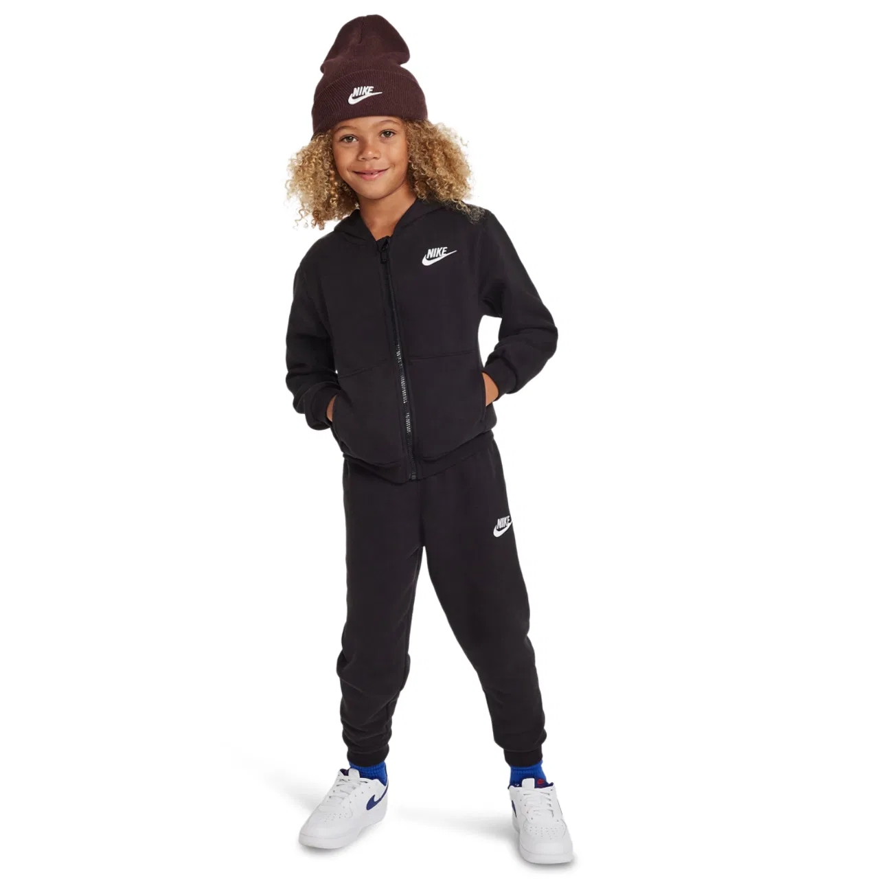 Спортивный костюм для мальчиков NSW LBR Club Fleece Nike, черный/белый