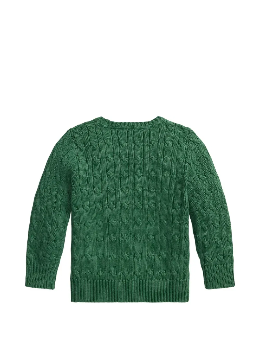 Джемпер фактурной вязки Polo Ralph Lauren Kids, зеленый — фото 2