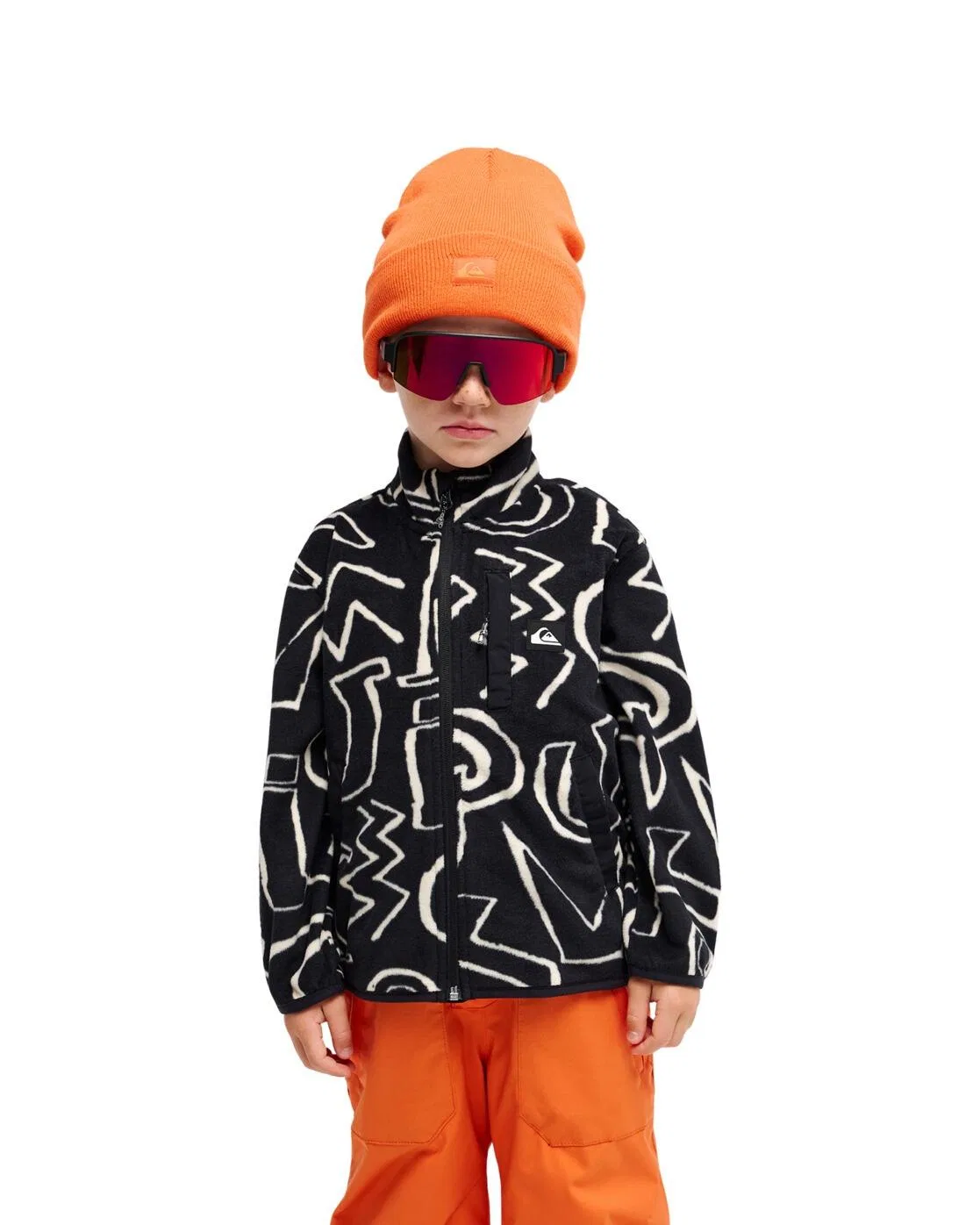 Детская флисовая куртка с принтом No Destination Quiksilver, Schwarz