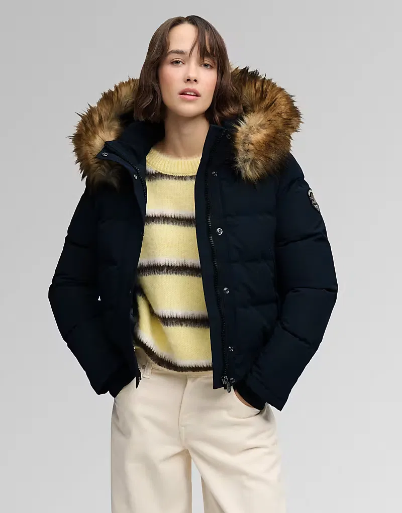 Куртка-бомбер Superdry Everest с капюшоном, затмение (eclipse navy)