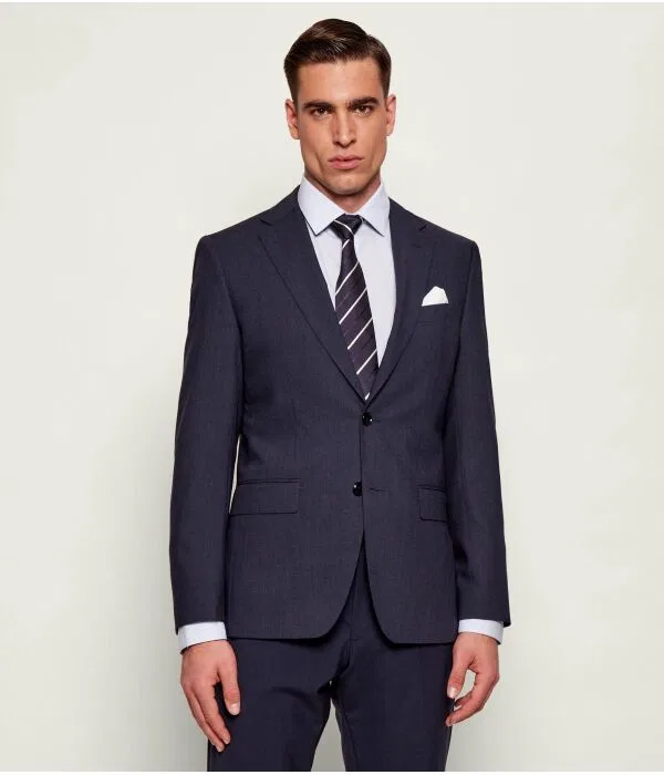 Мужское пиджак slim fit Hutson-251 BOSS, Blu Marino
