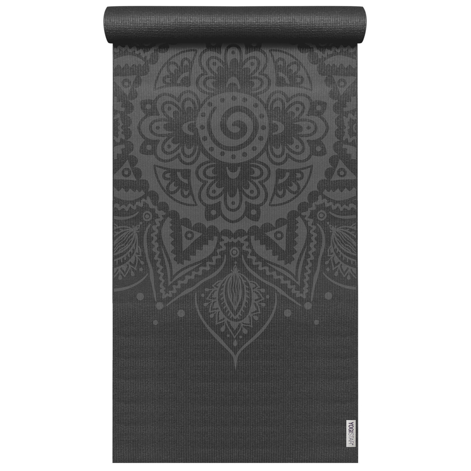 

Коврик для йоги YOGISTAR Basic Art Collection рука фатимы, черный