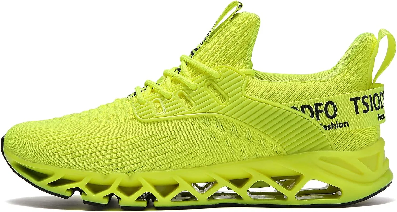 Детские кроссовки для бега с принтом TSIODFO, Fluorescent Green — фото 2