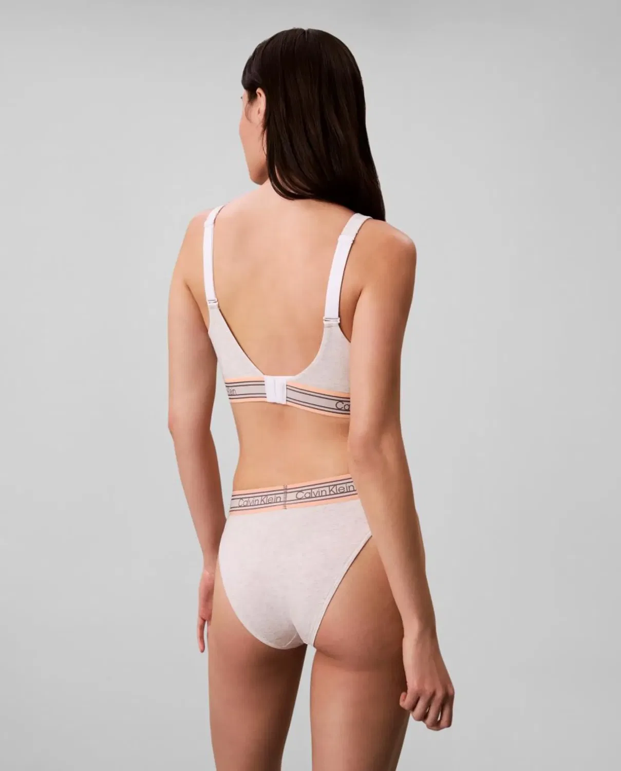 Женский бюстгальтер-бралетт из хлопка и модала ICON COTTON MODAL Calvin Klein, Серый — фото 4