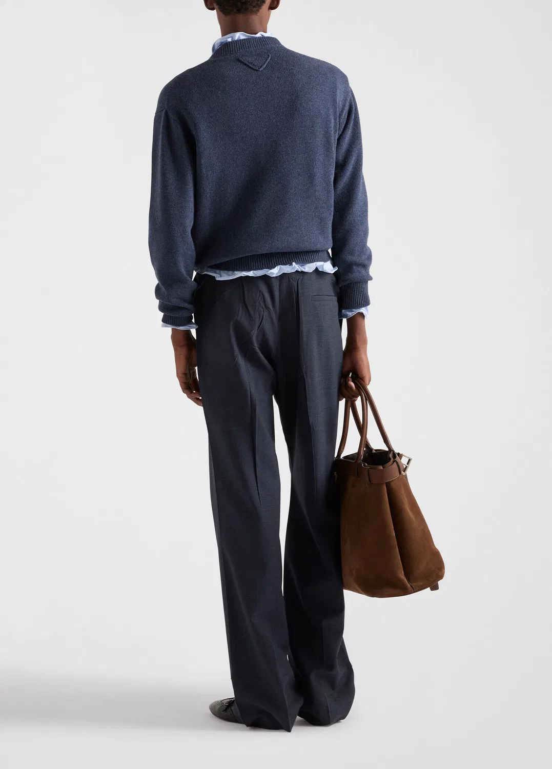 Свитер Re-Cashmere с круглым вырезом Prada, light blue — фото 3