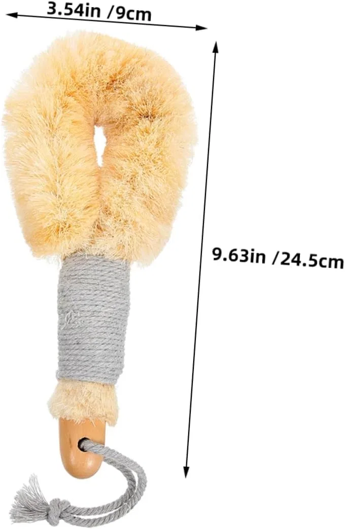 Набор щеток для душа с длинной ручкой, MOLUCKFU, 2 шт, 24,5x9x4,5 см, Beige — фото 2