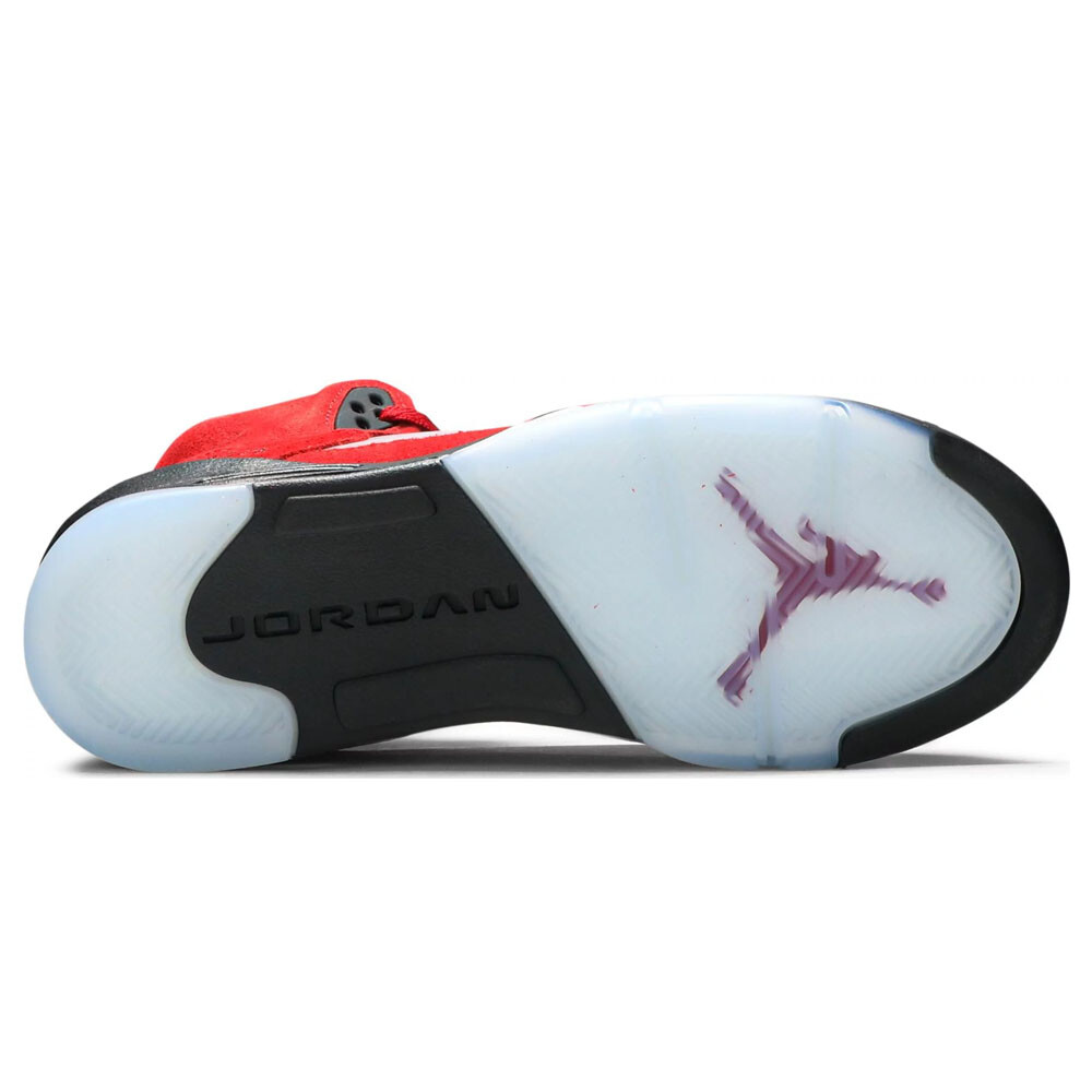Кроссовки Nike Air Jordan 5 Retro GS Raging Bull 2021, красный — фото 4