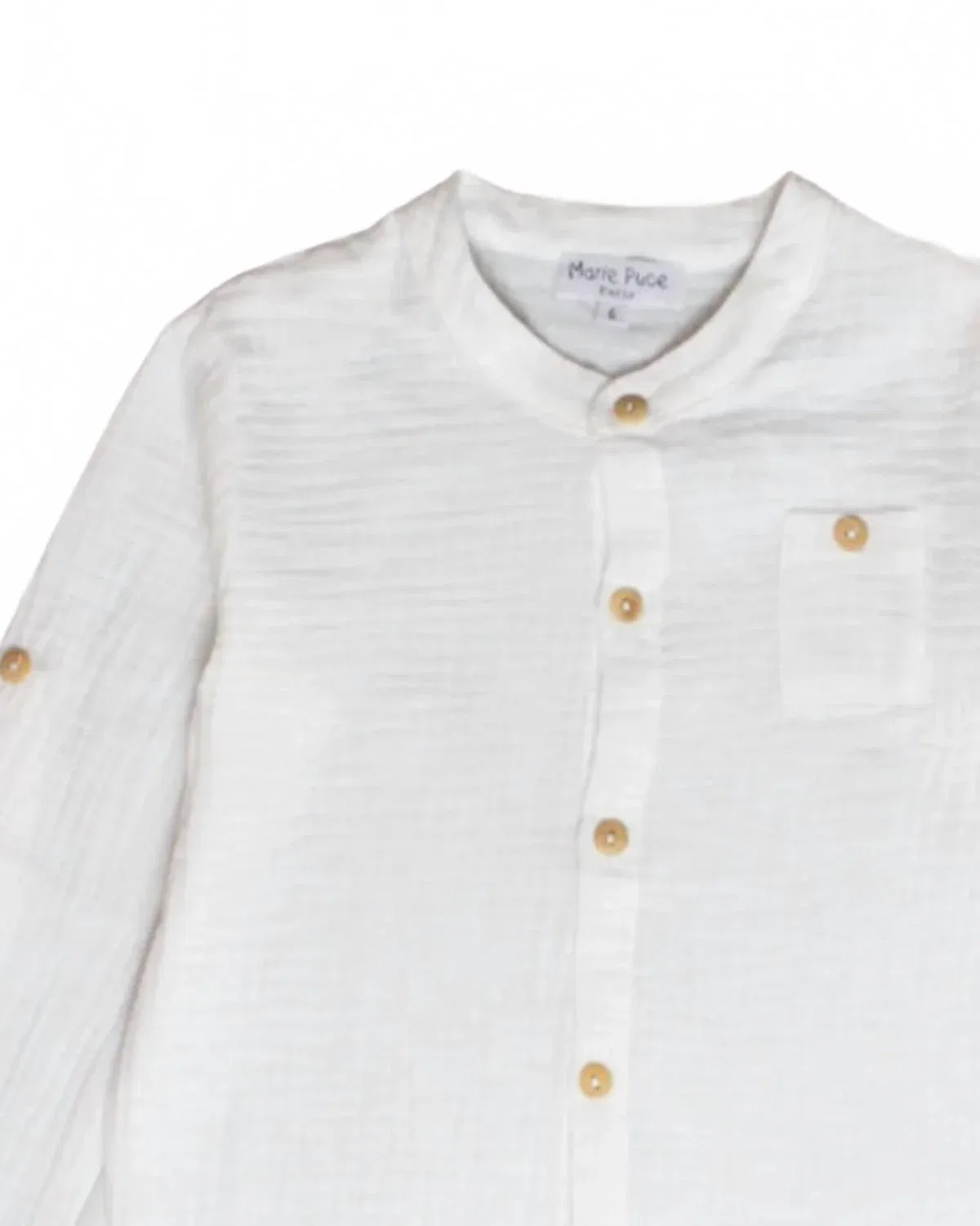 Детская рубашка с длинным рукавом Simon Shirt Marie Puce, White — фото 2