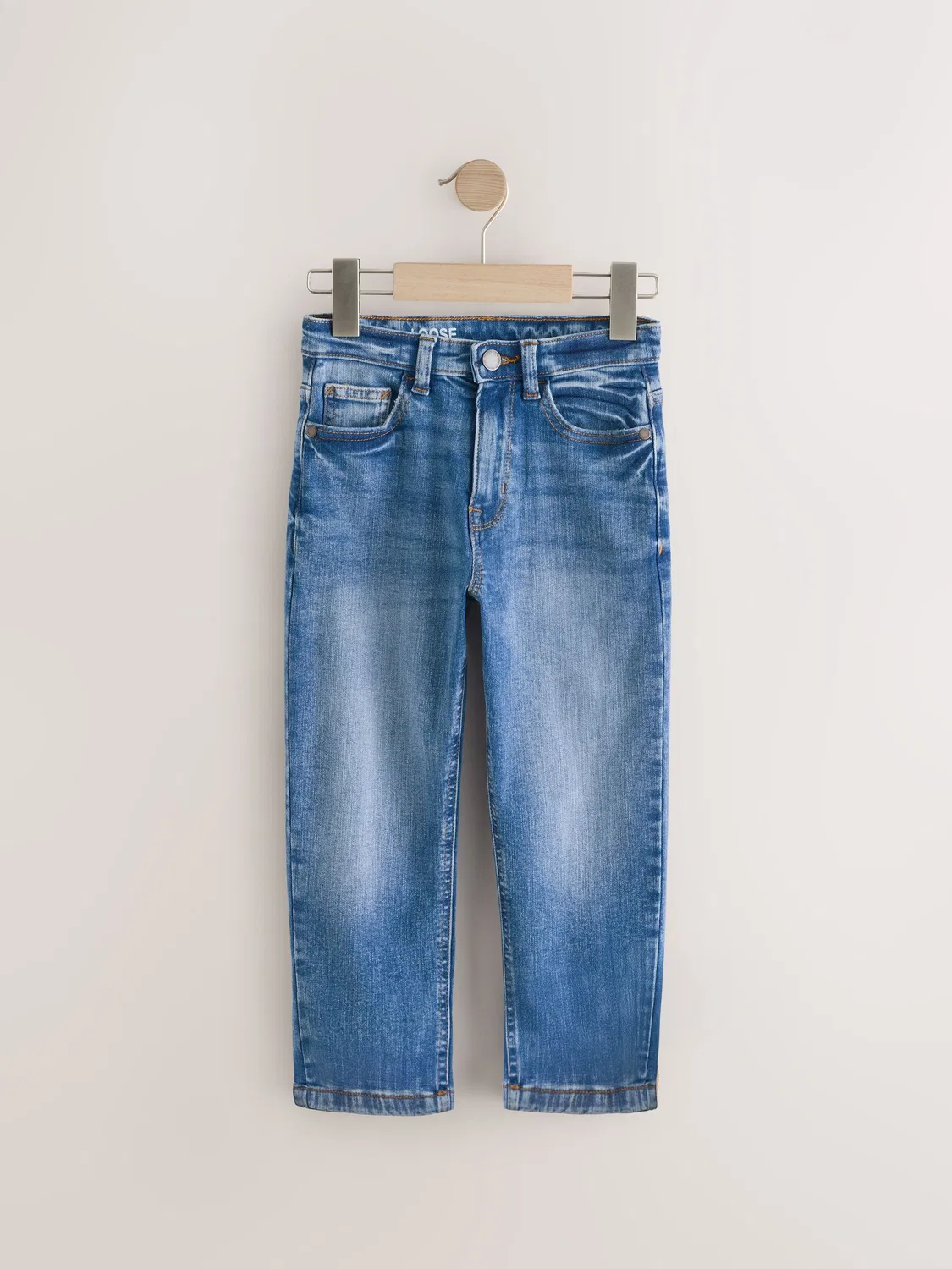 Джинсы свободного кроя Mid Blue Next, средний синий