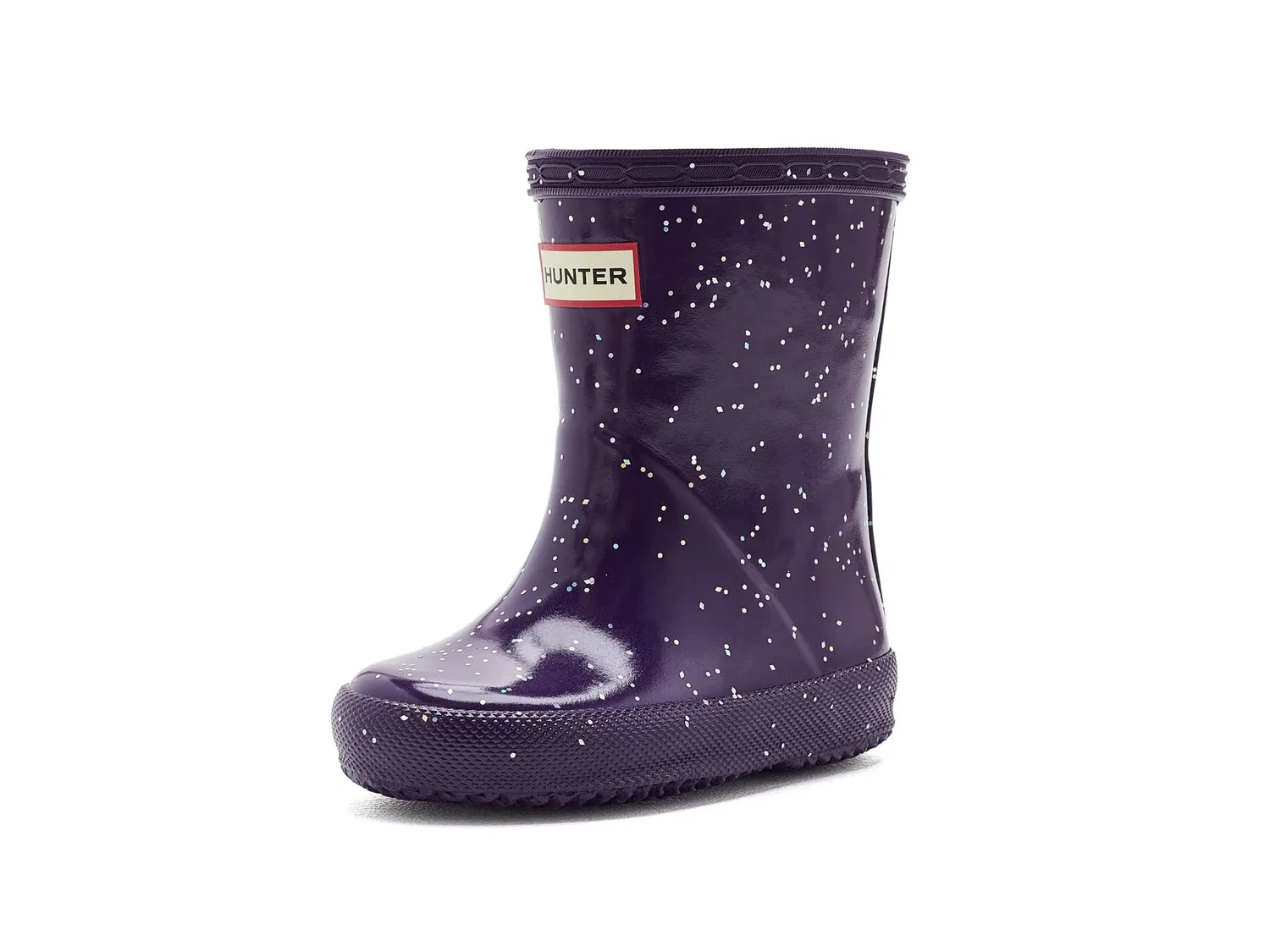Ботинки First Giant Glitter (для малышей и маленьких детей) Hunter Kids, Dark Purple Glitter