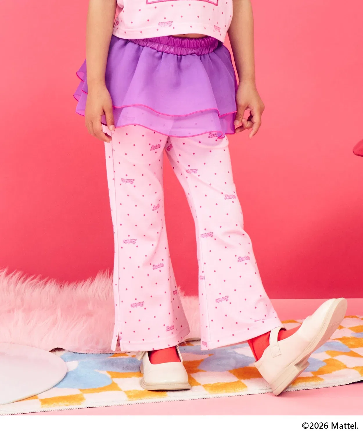 Детские брюки клеш с тюлевой юбкой Barbie ANAP kids, Лавандовый