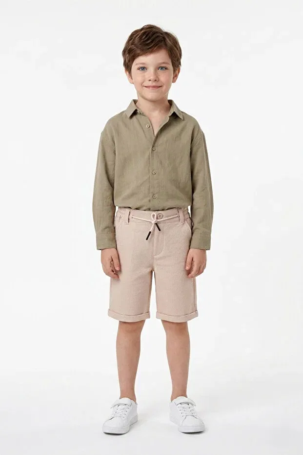 Детские шорты для мальчиков с двойной штаниной Fulla Moda, Beige