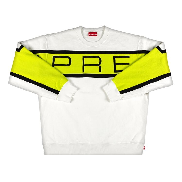 

Толстовка Supreme Paneled Crewneck 'White', белый