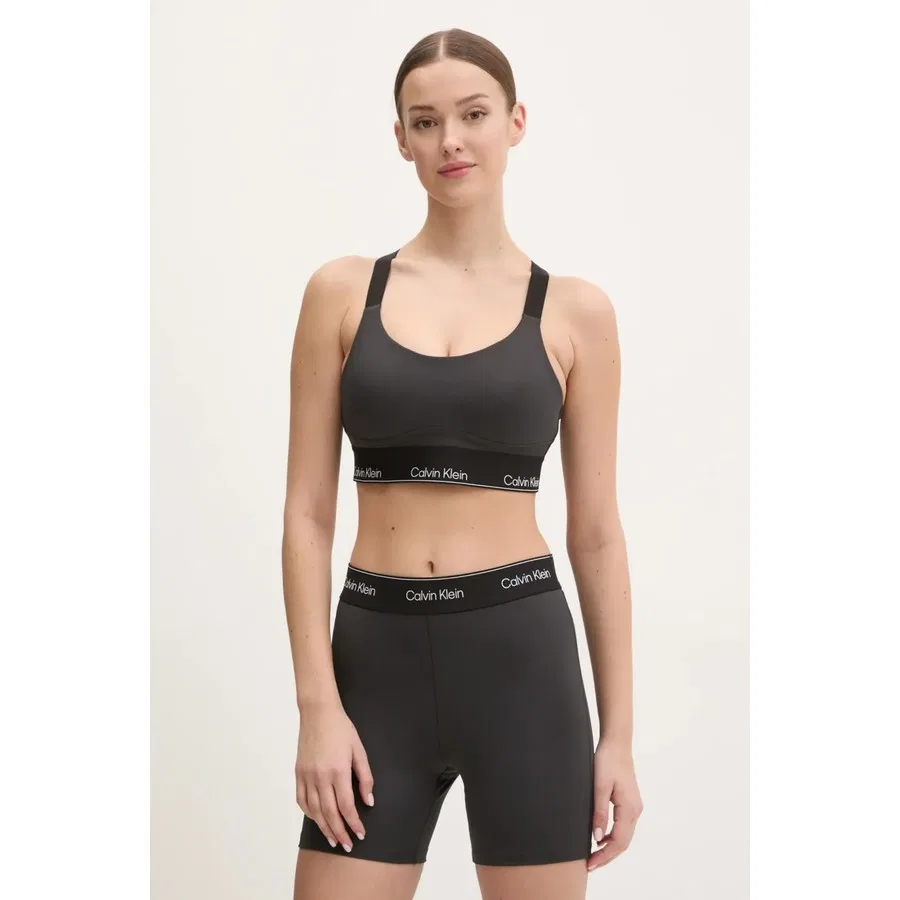 Спортивный бюстгальтер с высокой поддержкой Sports Bra High Support Calvin Klein, Черный — фото 4
