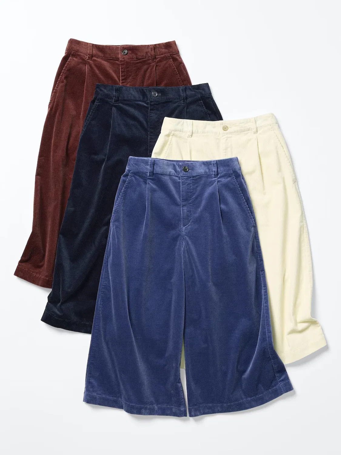Кюлоты Uniqlo, вельветовые, натуральный — фото 3