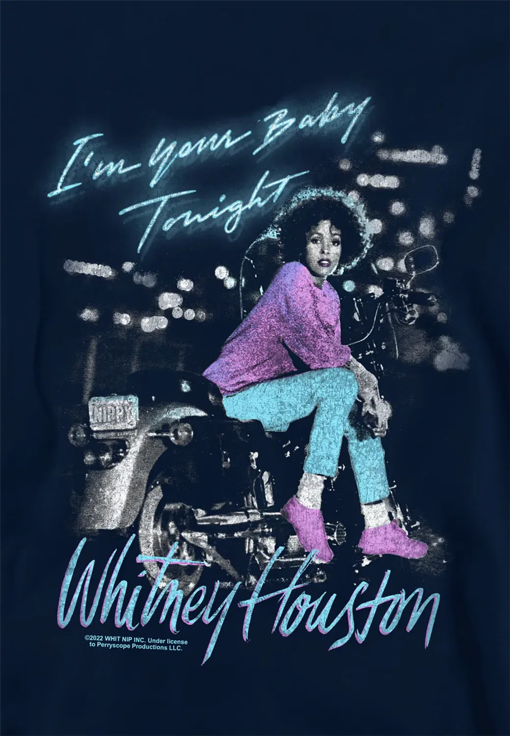 Детский худи Whitney Houston, Navy — фото 2
