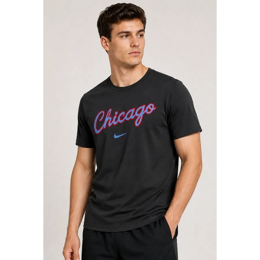 Футболка с графическим принтом Chicago Bulls City Edition Nike, Черный