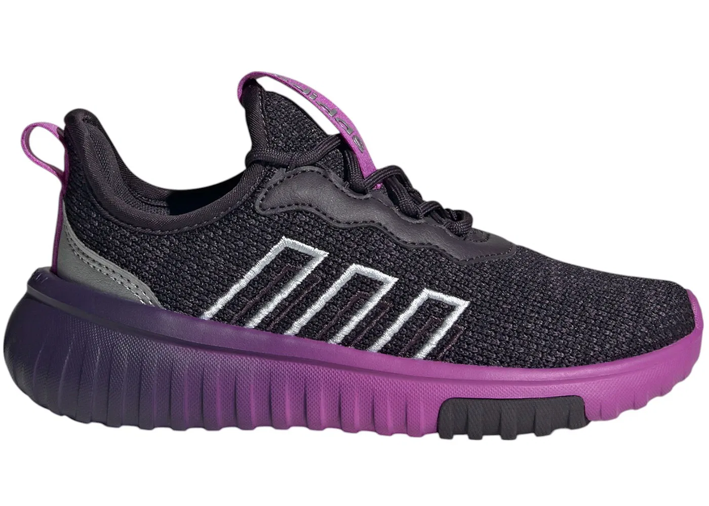 Детские кроссовки Lifestyle Kaptir Flow 2.0 Adidas, Aurora Black/Silver Metallic/Aurora Plum