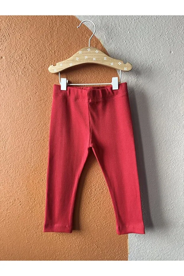 Детские леггинсы для девочек Ribbed Babydia, Red