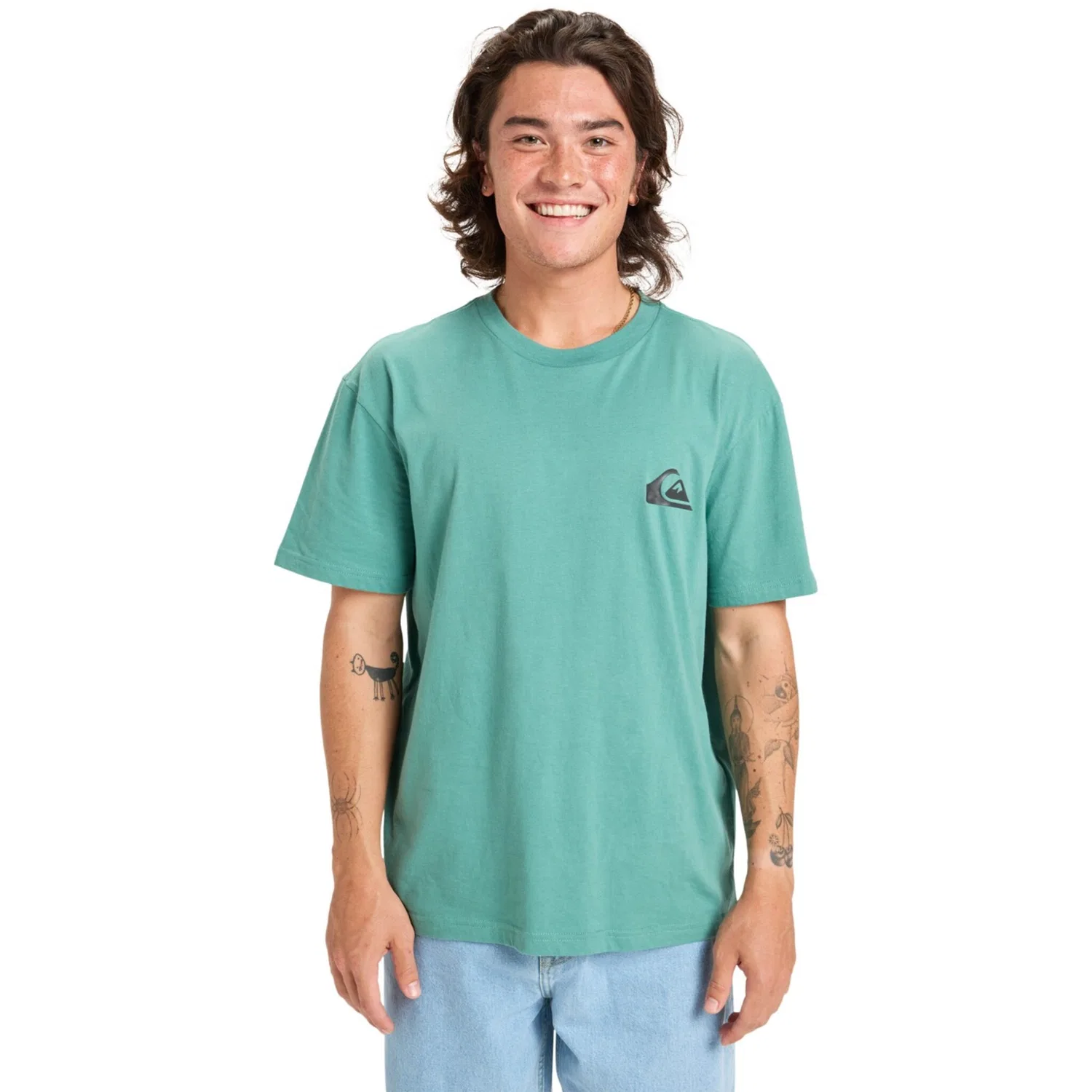 Детская хлопковая футболка с коротким рукавом Quiksilver, Deep Sea