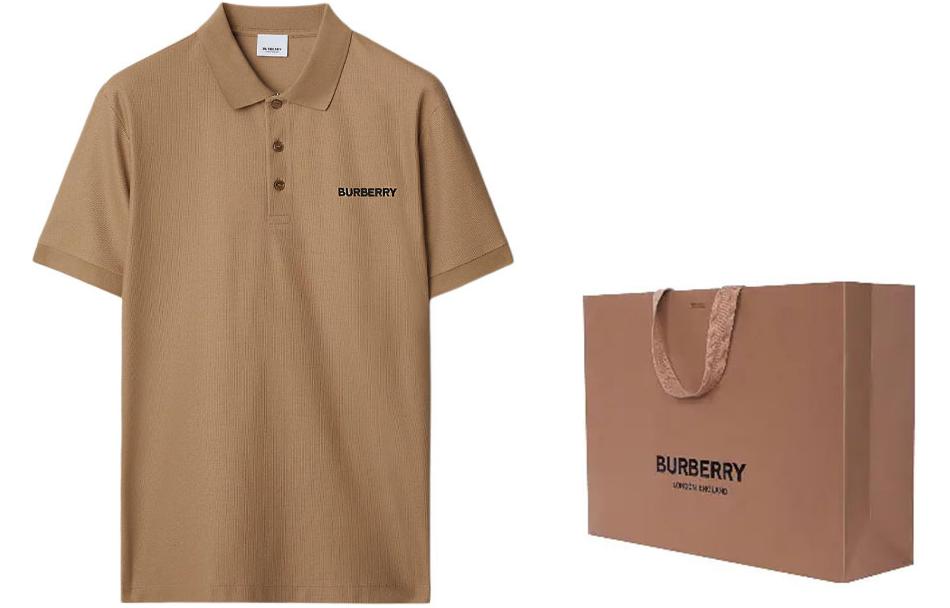 Поло мужское Burberry классическое, карамельный — фото 3