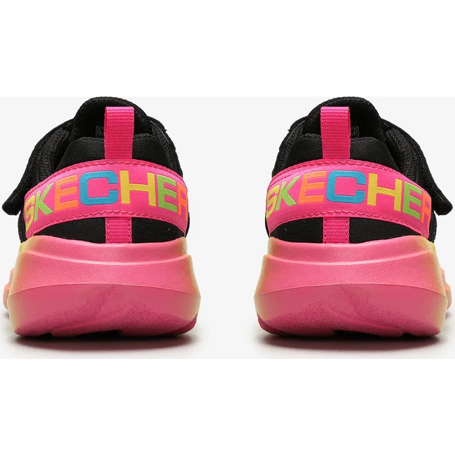 Детские спортивные кроссовки с принтом Go Run Fast - Electric Fun Skechers, Черный — фото 4