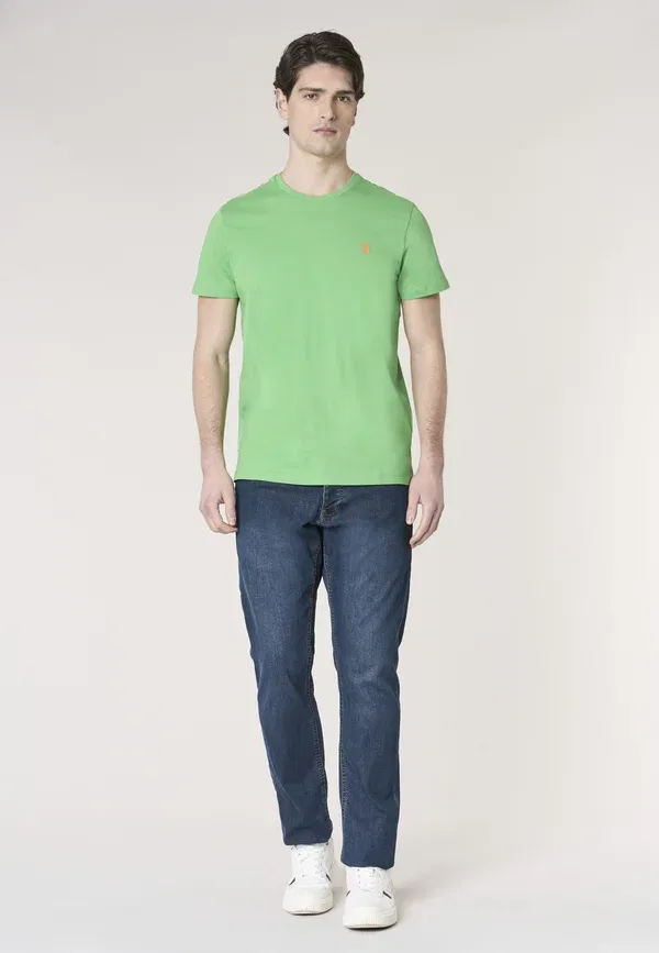 Футболка из 100% хлопка Basic t-shirt U.S. Polo Assn., Verde, зеленый — фото 2