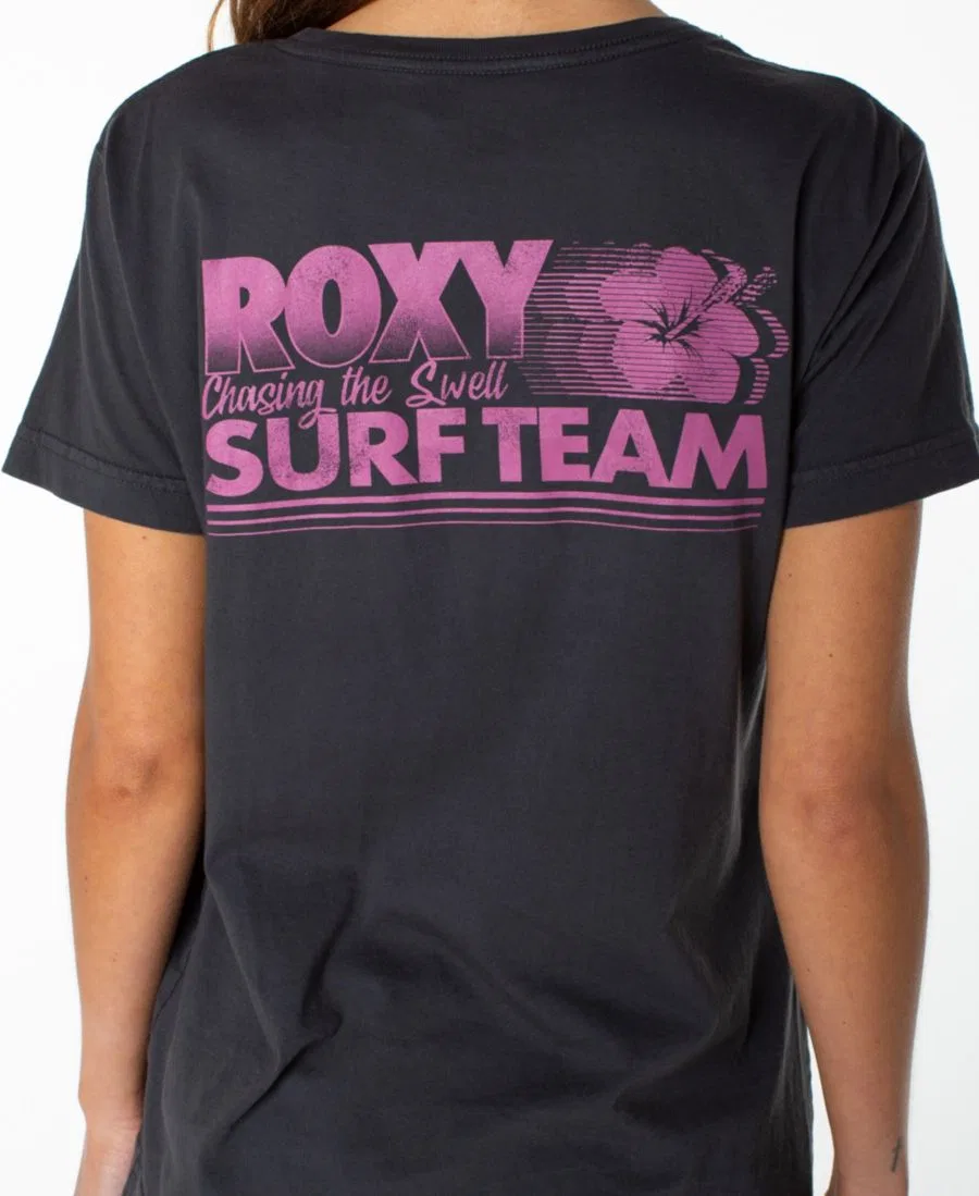 Футболка с коротким рукавом и округлым вырезом, свободного кроя Roxy, Phantom Surf Team — фото 4