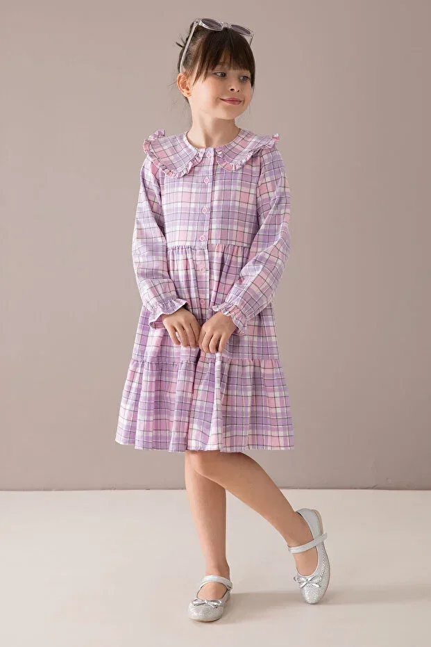 Детское платье для девочек с принтом Cansın Mini, Lilac — фото 3