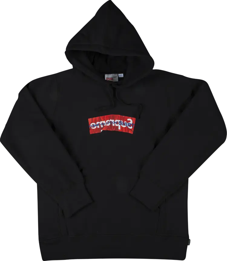 

Рубашка Supreme x Comme des Garçons SHIRT Box Logo Hooded Sweatshirt 'Black', черный