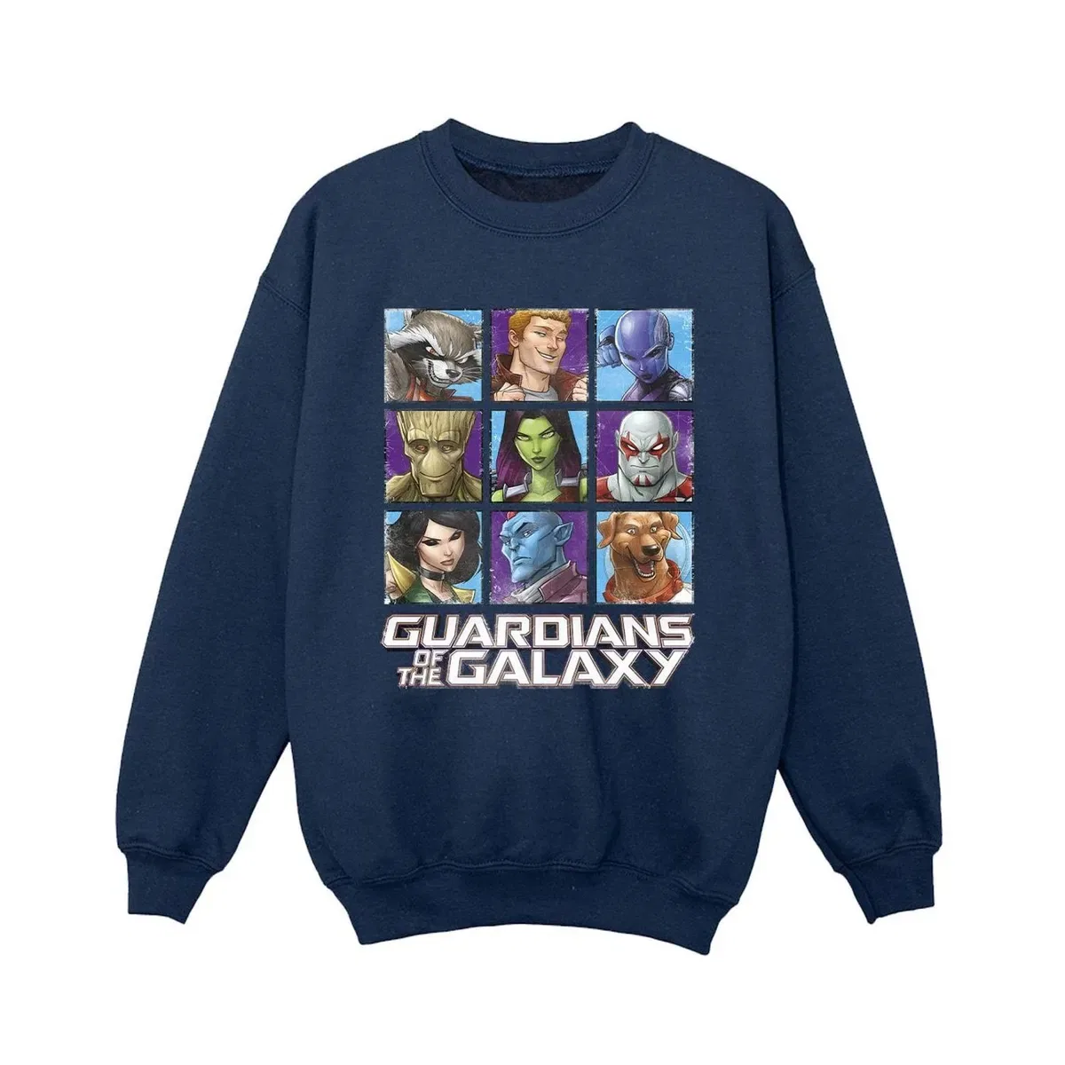 Свитшот с принтом Character Squares Guardians Of The Galaxy, Navy — фото 2