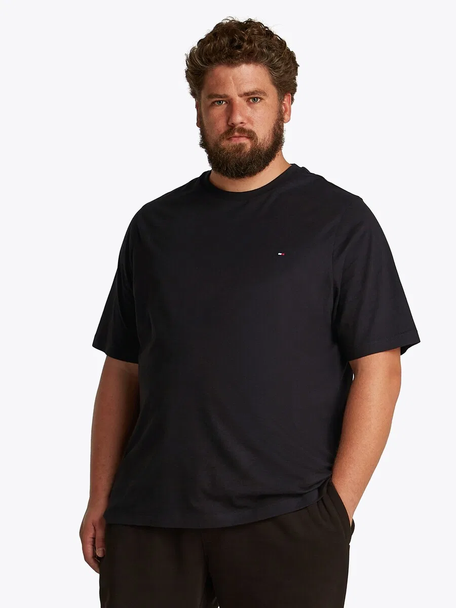 Футболка TOMMY HILFIGER ESSENTIAL черного цвета — фото 2