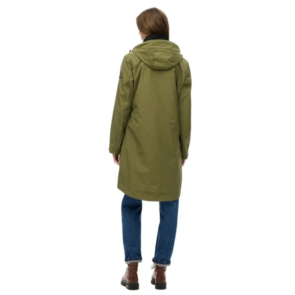 Парка Superdry Longline, зеленый — фото 2