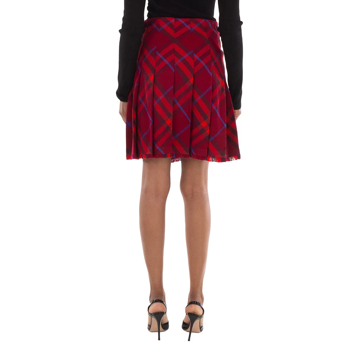 Юбка-килт из шерсти в клетку Wool Plaid-Check Kilt Burberry, Red — фото 4