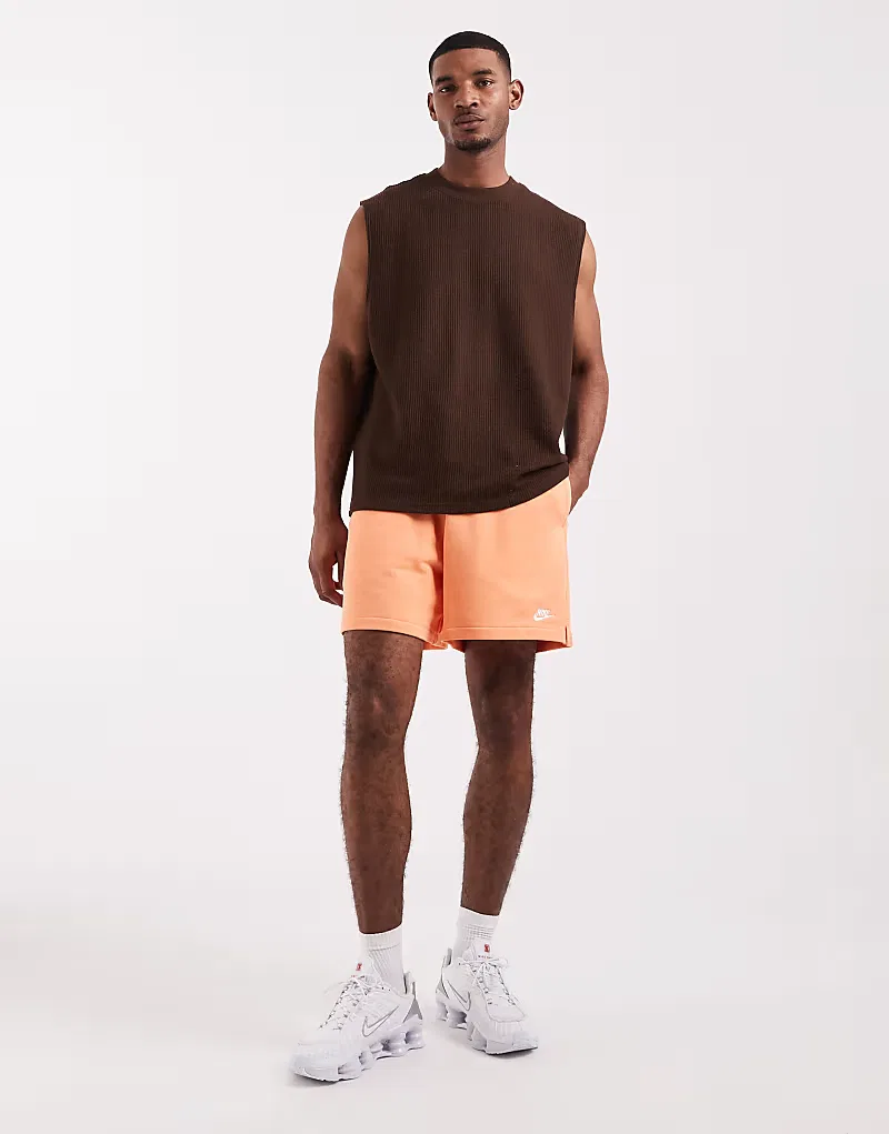 Шорты Nike Club French Terry оранжевого — фото 2