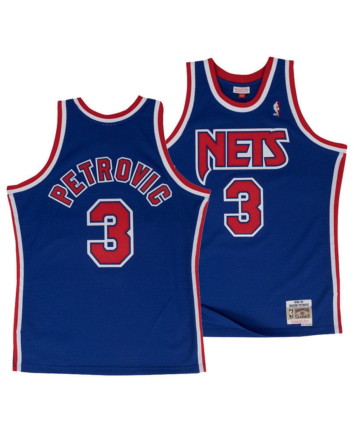 

Мужской drazen petrovic new jersey nets classic swingman jersey nets hardwood Mitchell & Ness, черный